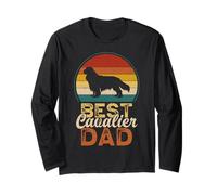 Best Cavalier Dad, Father's Day, King Charles Spaniel Daddy Maglia a Manica