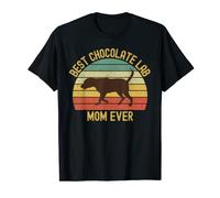 Best Chocolate Lab Mom Ever Labrador Retriever Vintage Retro Maglietta
