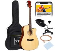 Best Choice Products 41 in Full size kit principiante chitarra elettroacustica, set di strumenti musicali Bundle Wcustodia imbottita, tracolla, capotasto, corde di ricambio, accordatore digitale,