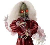 Best Choice Products Animatronic - Bambola raccapricciante vagante, decorazione di Halloween, agrifoglio infestato attivato dal suono, con occhi a LED luminosi, frasi pre-registrate