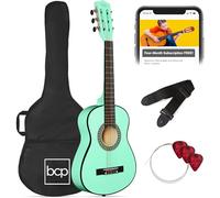 Best Choice Products SoCal Green - Chitarra acustica per principianti, con tracolla, custodia, corde, 76,2 cm, colore: verde