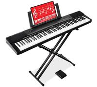 Best Choice Products Tastiera elettronica digitale a 88 tasti, per tutti i livelli di esperienza, con tasti semi-pesati, supporto, pedale di sostegno, altoparlanti integrati, 6 impostazioni vocali,