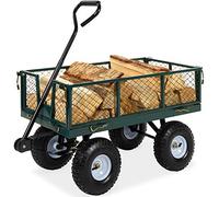 Best Choice Products Utility Cart Wagon Lawn Whellbarrow Acciaio rimorchio 299,4 Kilogram