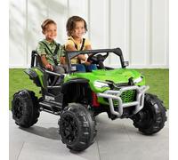 Best Choice Products UTV elettrico per bambini 24 V 2 posti con licenza ufficiale Honda Talon w/Parent Control, luci LED, Bluetooth, verde lime