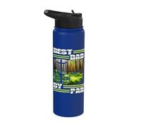 Best Dad By Par Disc Golf Dad for men Father's Day Golf Stainless Steel Insulated Water Bottle
