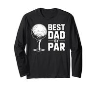 Best Dad By Par Divertente Sarcastico Golf Daddy Maglia a Manica