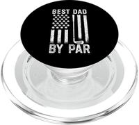Best Dad By Par Festa del Papà Golf Daddy Golfer Bandiera Americana PopSockets PopGrip per MagSafe