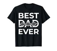 Best Dad Ever Dna Doppia elica Padre Scienza Grafica Maglietta