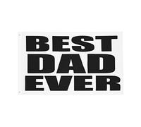 Best Dad Ever Father'S Day Flag Resistente Alle Intemperie Bandiera Da Giardino Con 2 Occhielli Bandiera Per Decorazione Festival Balcone 90X150Cm