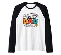 Best Dad Ever Funny Daddy Meme Craftsman Citazione Fathers Day Maglia con Maniche Raglan