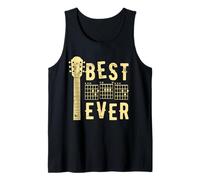 Best Dad Ever Guitar Chord Music Retro Fathers Day Musical Canotta