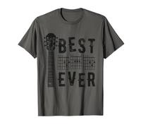 Best Dad Ever Guitar Chord Music Retro Fathers Day Musical Maglietta