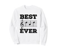 Best Dad Ever Music Note Shirt Bold Underline Felpa