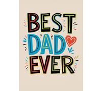 Best Dad Ever Notebook, format A5: Squared Grid Notebook | 100 Sheets (200 Pages) | Glossy Cover | Perfect Gift for Father's Day, Birthday or Everyday Use