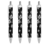 Best Dad Ever Penna a sfera retrattile, inchiostro nero, punta a sfera da 0,5 mm, per scrittura scorrevole, accessori per ufficio, 4 pezzi