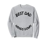 Best Dad Hands Down - Kids Craft Hand Print Felpa