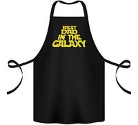 Best Dad IN Galaxy Divertente Festa Del Papà Grembiule di Cotone 100% Biologico
