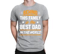 Best Dad In The World Father Day T-Shirt Caring Dad Daddy Papa Maglietta...