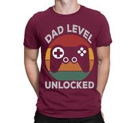 Best Dad Level Unloced Father Day T-Shirt Caring Dad Daddy Maglietta Uomo #FD
