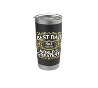 Best Dad No.1 Forever Ornate Father Design Bicchiere termico in acciaio inox doppia parete