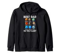Best Dad On This Planet for Daddy Funny Fathers Day Felpa con Cappuccio