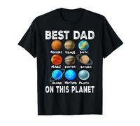 Best Dad On This Planet for Daddy Funny Fathers Day Maglietta