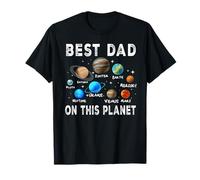 Best Dad On This Planet for Daddy Funny Fathers Day Maglietta
