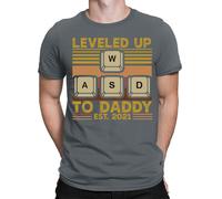 Best Daddy Level Up Father Day T-Shirt Caring Dad Papa Amazing Men T-Shirt #FD