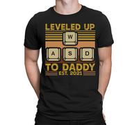 Best Daddy Level Up Father Day T-Shirt Caring Dad Papa Amazing Men T-Shirt #FD