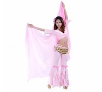 Best Dance Scialle grande velo chiffon da donna con finiture dorate