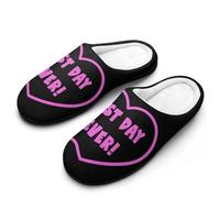 Best Day Ever Heart Flannel Slippers For Men Memory Foam Soft Warm Home Shoes Print, stile 36, 47/48 EU