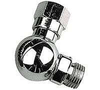 Best Divers AE0280 Snodo a 360°, Ottone, Cromato, Girevole, 2° Stadio 90°, 9/16" M-9/16" F