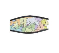 Best divers, Cinturino Maschera in Neoprene, Chiusura a Strappo, 10 delfini