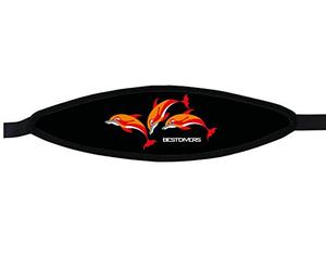 Best Divers IN/3DOL-V, Cinturino Maschera in Neoprene, Chiusura Velcro, 3 Delfini