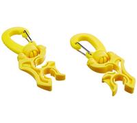 Best Divers | Reggifrusta con Blocco Inox, Moschettone in Nylon con Blocco Inox per Octopus, Manometro e Fruste di Diametro Standard | Confezione da 2 Agganci