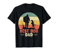 Best Dog Dad Ever - Divertente Idea Regalo per Cani Cane Maglietta, Uomo, Nero, L