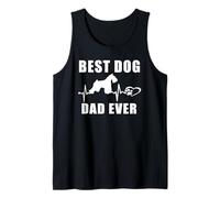 Best Dog Dad Ever Miniature Schnauzer Dog Heartbeat Paw Canotta