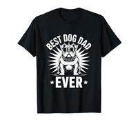 Best Dog Dad Ever With Occhiali da sole Divertente Articolo Papà Padre Da Maglietta