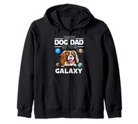 Best Dog Dad in The Galaxy Cavalier King Charles Spaniel Felpa con Cappuccio