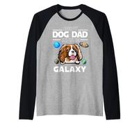 Best Dog Dad in The Galaxy Cavalier King Charles Spaniel Maglia con Maniche Raglan