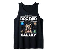 Best Dog Dad in The Galaxy German Shepherd Puppy Dogs Lovers Canotta