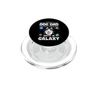 Best Dog Dad In The Galaxy Siberian Husky Puppy Dogs Lovers PopSockets PopGrip per MagSafe