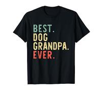 Best Dog Grandpa Ever Funny Retro Vintage Maglietta