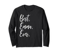 Best Emma Ever Camicia Divertente Personalizzato Nome Emma Maglia a Manica