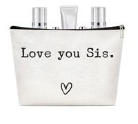 Best Ever - Beauty case da viaggio, grande organizer per regali sorelle, divertente regalo di compleanno, trucco, organizer da viaggio, Ti amo, sorella, vedi descrizione, Vedi descrizione