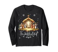 Best Ever Christmas Cool Jesus Presepe Christian Maglia a Manica