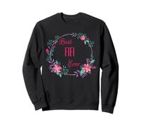Best Fifi Ever with Pink Floral Fun Zia Nonna Mom Gift Felpa