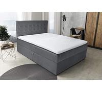 Best for Home Letto a molle S Deluxe con 7 zone (140 x 200 cm, grigio)