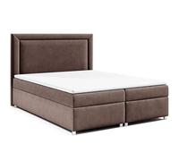 Best For Home | Letto Boxspring Trinity K-3 con materasso a molle H3 e topper in schiuma PUR da 7 cm | Contenitore con meccanismo a molla | Letto Boxspring 140 x 200 | Letto imbottito 140 x 200 |