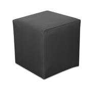 Best for Home | Pouf a Cubo | Poggiapiedi Imbottito in Ecopelle | Pouf Moderno da Divano | Sgabello Salvaspazio per Soggiorno,Cameretta o Ingresso | Struttura Robusta Fino a 300 kg | Pouf Grigio Scuro